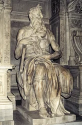 Moses, Skulptur aus dem Grab von Papst Julius II (1453-1513) 1513-16